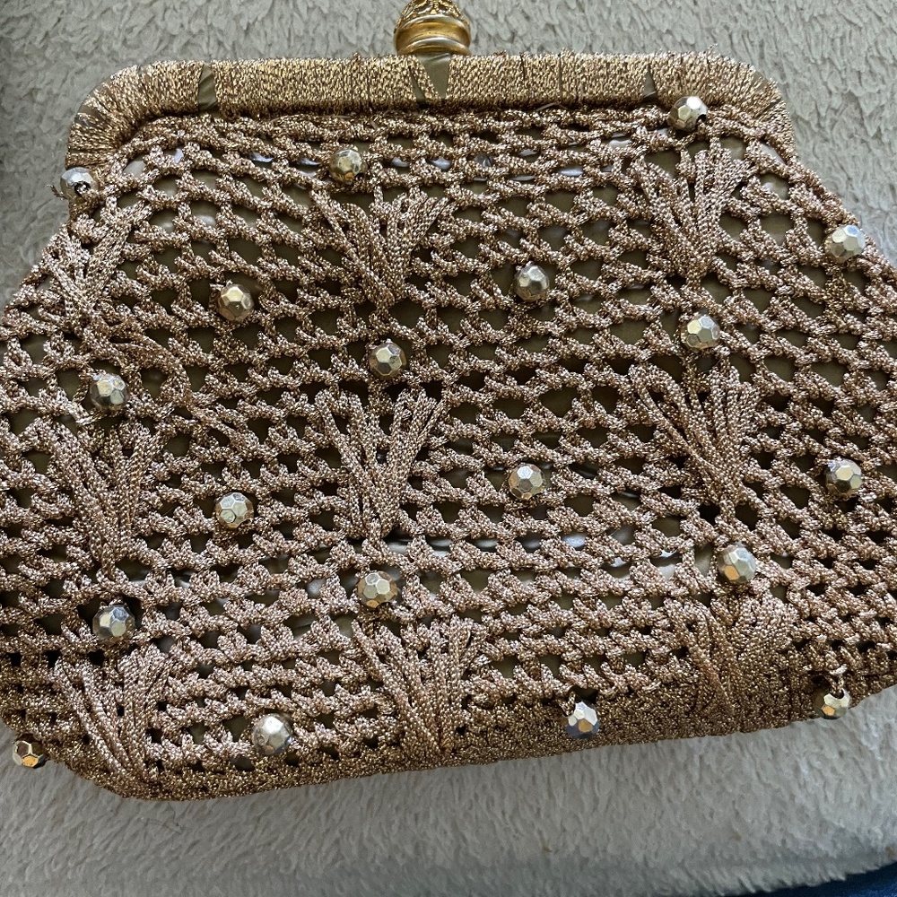 Vintage gold evening purse